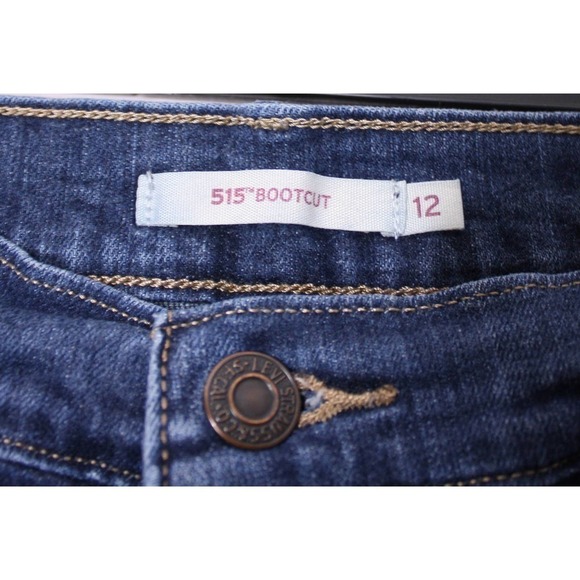 Levi's 515 Bootcut Denim Jeans Size Dark Wash Size 12 - Picture 3 of 4